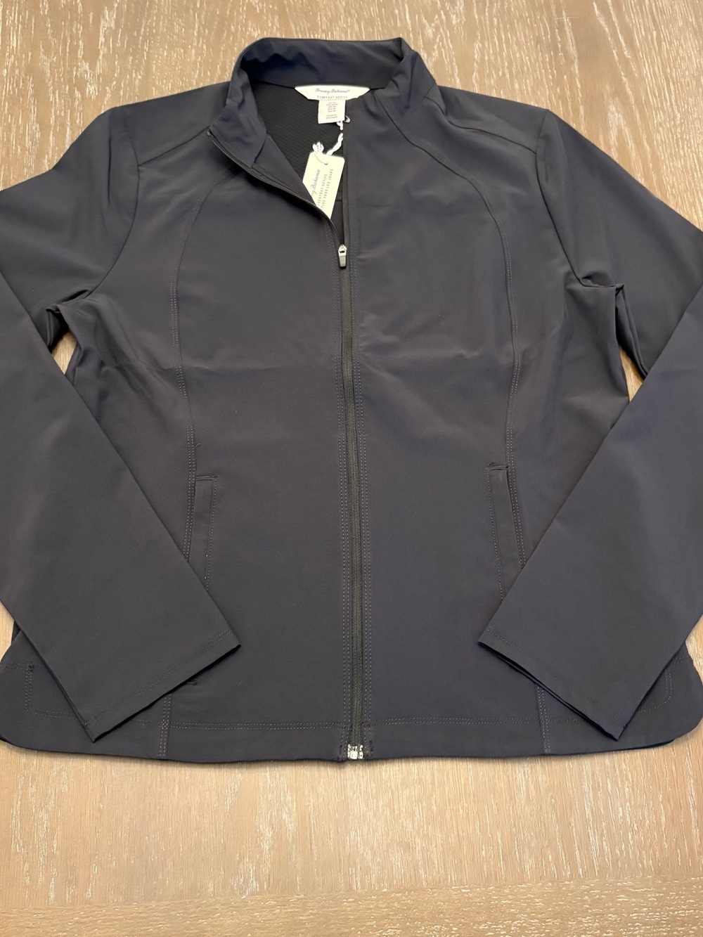 Tommy Bahama Everyday Active Lightweight Women's Med Black Full-Zip Jacket NWT